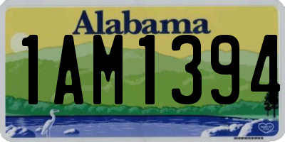 AL license plate 1AM1394