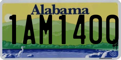 AL license plate 1AM1400