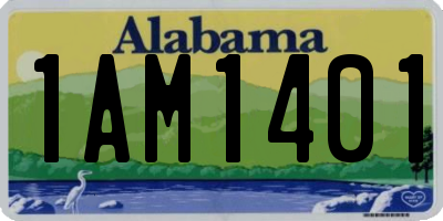 AL license plate 1AM1401