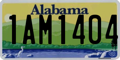 AL license plate 1AM1404