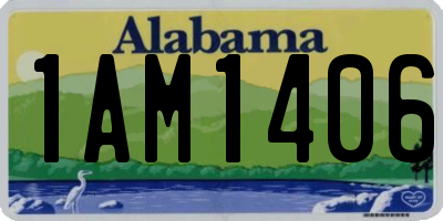 AL license plate 1AM1406