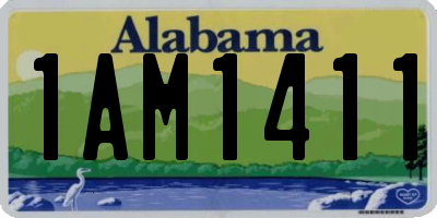 AL license plate 1AM1411