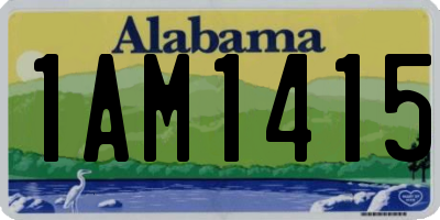 AL license plate 1AM1415
