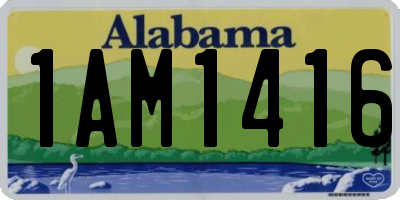 AL license plate 1AM1416