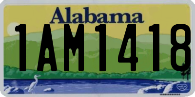 AL license plate 1AM1418