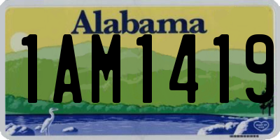 AL license plate 1AM1419