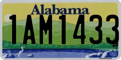 AL license plate 1AM1433