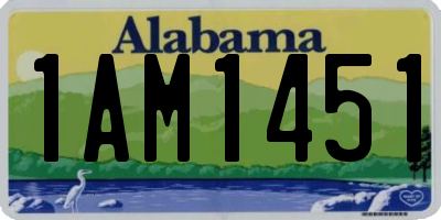 AL license plate 1AM1451