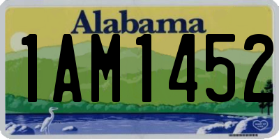 AL license plate 1AM1452