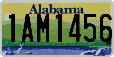 AL license plate 1AM1456