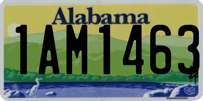 AL license plate 1AM1463