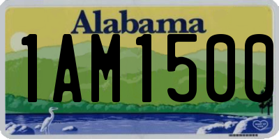 AL license plate 1AM1500