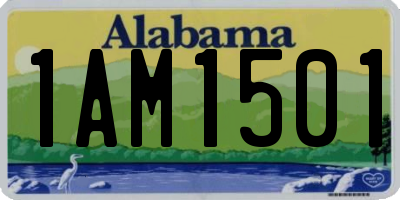 AL license plate 1AM1501