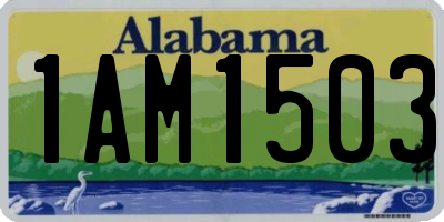 AL license plate 1AM1503
