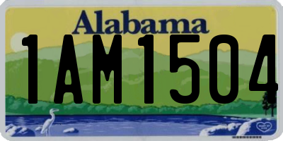 AL license plate 1AM1504