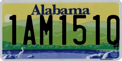 AL license plate 1AM1510