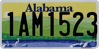 AL license plate 1AM1523
