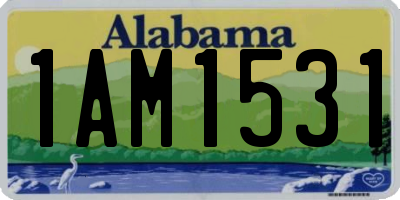 AL license plate 1AM1531