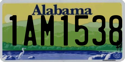 AL license plate 1AM1538