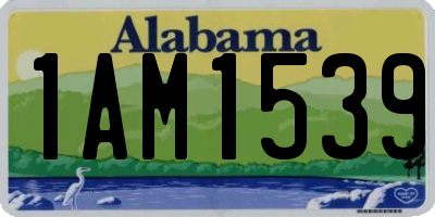 AL license plate 1AM1539