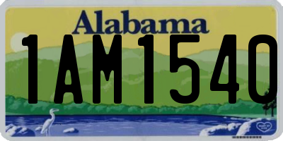 AL license plate 1AM1540