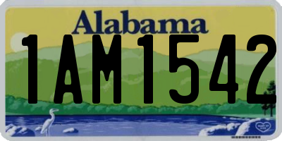 AL license plate 1AM1542