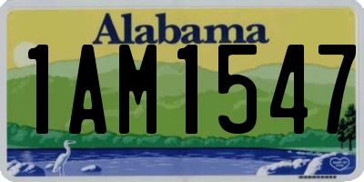 AL license plate 1AM1547