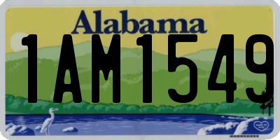 AL license plate 1AM1549