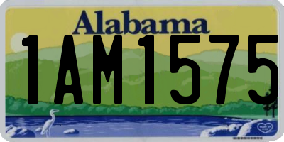 AL license plate 1AM1575