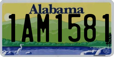 AL license plate 1AM1581