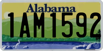 AL license plate 1AM1592