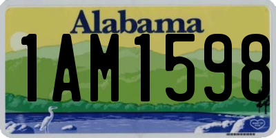 AL license plate 1AM1598