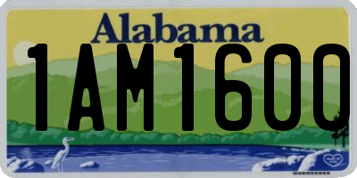 AL license plate 1AM1600