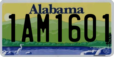 AL license plate 1AM1601