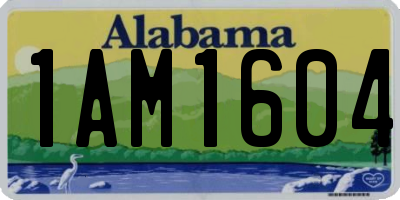 AL license plate 1AM1604
