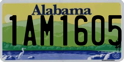 AL license plate 1AM1605