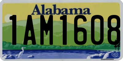 AL license plate 1AM1608