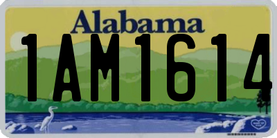 AL license plate 1AM1614