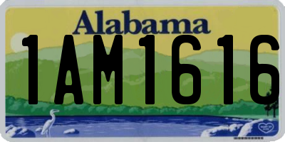AL license plate 1AM1616