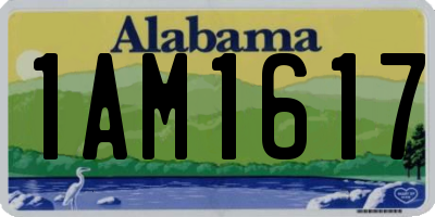 AL license plate 1AM1617