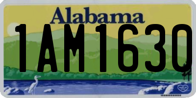 AL license plate 1AM1630