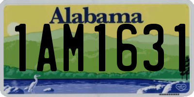 AL license plate 1AM1631