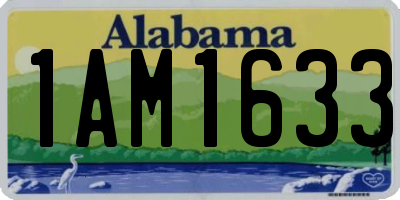 AL license plate 1AM1633