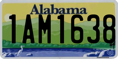 AL license plate 1AM1638
