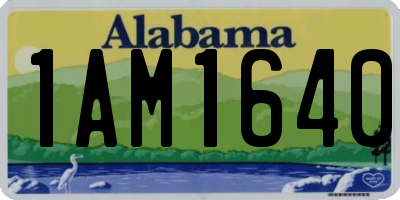 AL license plate 1AM1640