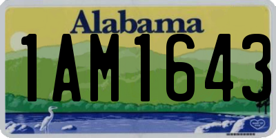 AL license plate 1AM1643