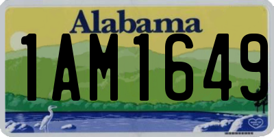 AL license plate 1AM1649