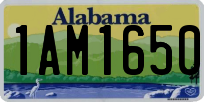 AL license plate 1AM1650
