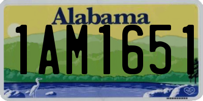 AL license plate 1AM1651