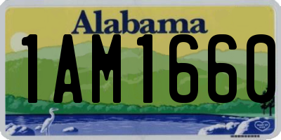 AL license plate 1AM1660